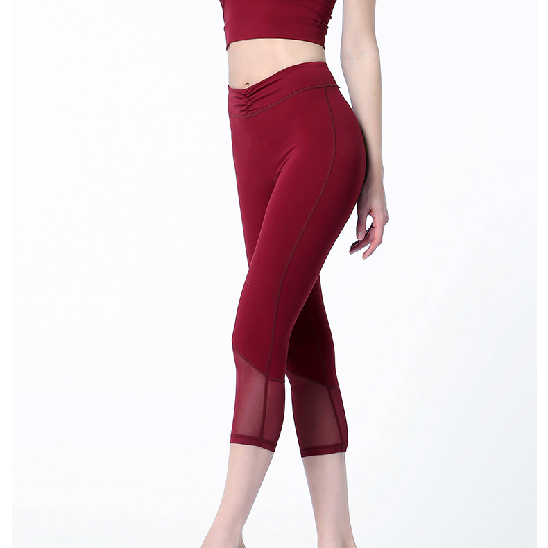 Foreign trade fold fight net cropped yoga pants women tight breathable high waist running sports cropped pants fitness pants custom
Foreign trade fold fight net cropped yoga pants women tight breathable high waist running sports cropped pants fitness pants custom