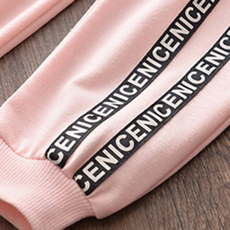 Nicillie Girls Clothing Sets Spring Autumn Casual Kids Clothes Lace Children Clothing Cotton Long Sleeve T-shirt Pants Suit 2pcsX1019
