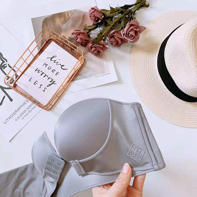 Sexy Push Up Strapless Bra Women Lingerie Backless Invisible Brassiere Seamless 1/2 Cup Bralette Underwear for Wedding Dress #F 201202