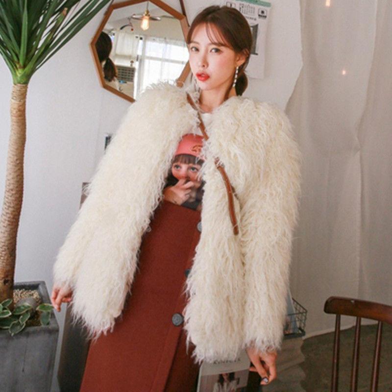 Women 2021 Autumn Winter Faux Fur Coats New Imitation Fur Coat Female Pure Color Wool Overcoat Ladies Casual Loose Overcoat C146, Beige
Women 2021 Autumn Winter Faux Fur Coats New Imitation Fur Coat Female Pure Color Wool Overcoat Ladies Casual Loose Overcoat C146, Beige