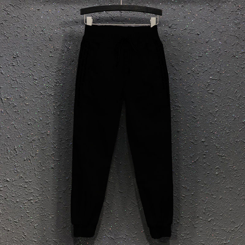 Summer New Korea Fashion Women Elastic Waist Loose Casual White Jeans Letter Embroidery Cotton Denim Harem Pants LJ201127