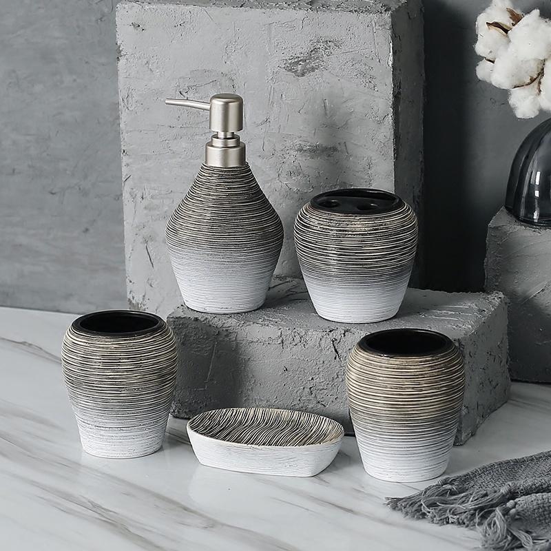 Retro Gargle Cup Ceramic Bathroom Five Sets Bathroom Accessories Toiletries Five Supplies Toiletries Set
Retro Gargle Cup Ceramic Bathroom Five Sets Bathroom Accessories Toiletries Five Supplies Toiletries Set