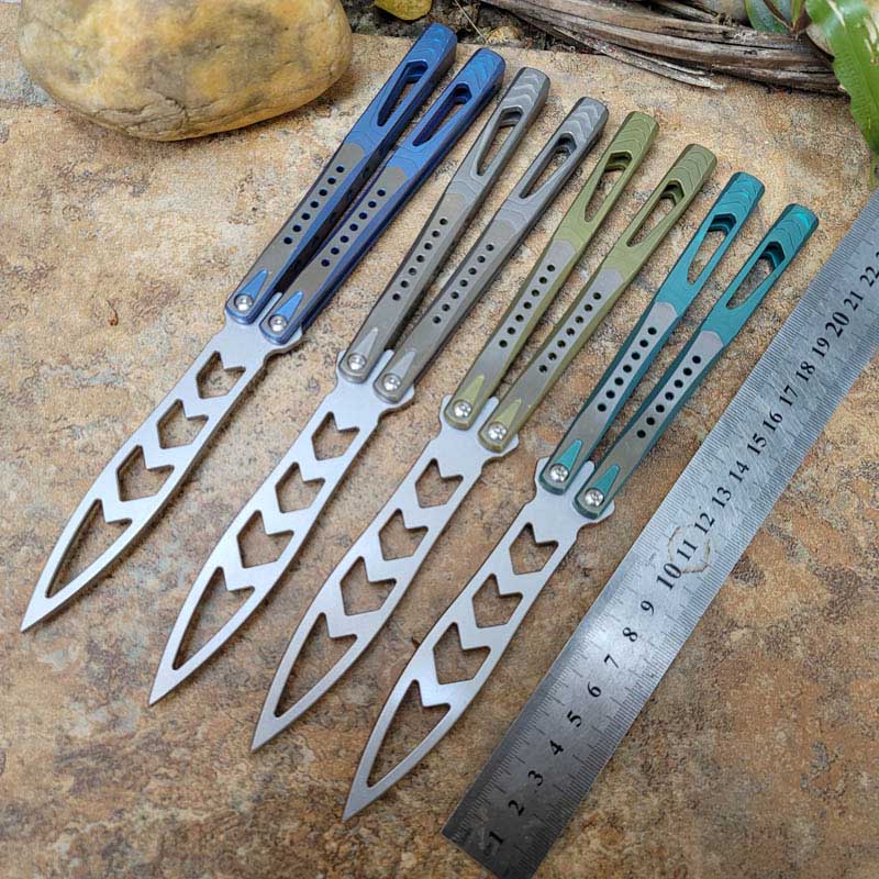 New Theone Balisong Butterfly Trainer Training Knife D2 Blade Fixed Titanium Handle Jilt Swing Knife Hom Basilisk Snake Chimera Triton Squid
New Theone Balisong Butterfly Trainer Training Knife D2 Blade Fixed Titanium Handle Jilt Swing Knife Hom Basilisk Snake Chimera Triton Squid