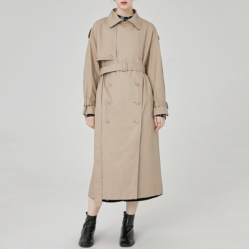 SeeBeautiful New Fashion 2020 Autumn Winter Long Sleeve Lapel Double Breasted Belt Overcoat Loose Coat Windbreaker Women Q334, Khaki
SeeBeautiful New Fashion 2020 Autumn Winter Long Sleeve Lapel Double Breasted Belt Overcoat Loose Coat Windbreaker Women Q334, Khaki