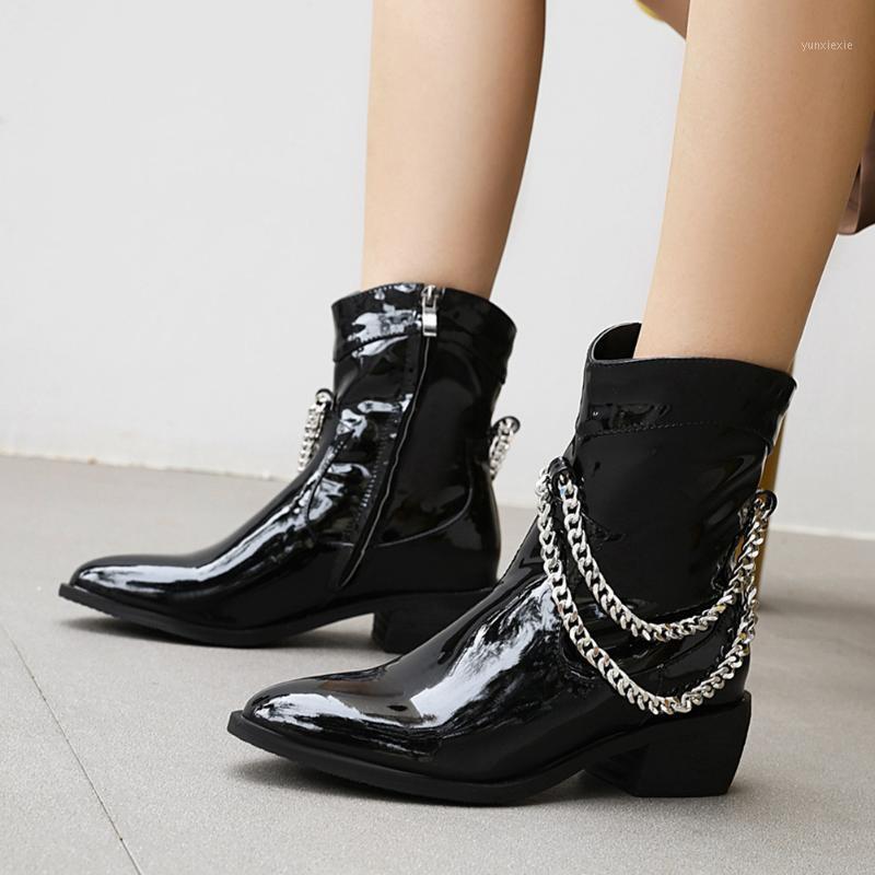 Sarairis 2020 New Fashion Plus Size 46 Thick Heels INS Hot Shoes Ladies Boots Zip Up Chain Concise Elegant Western Boots Female1, Black
Sarairis 2020 New Fashion Plus Size 46 Thick Heels INS Hot Shoes Ladies Boots Zip Up Chain Concise Elegant Western Boots Female1, Black