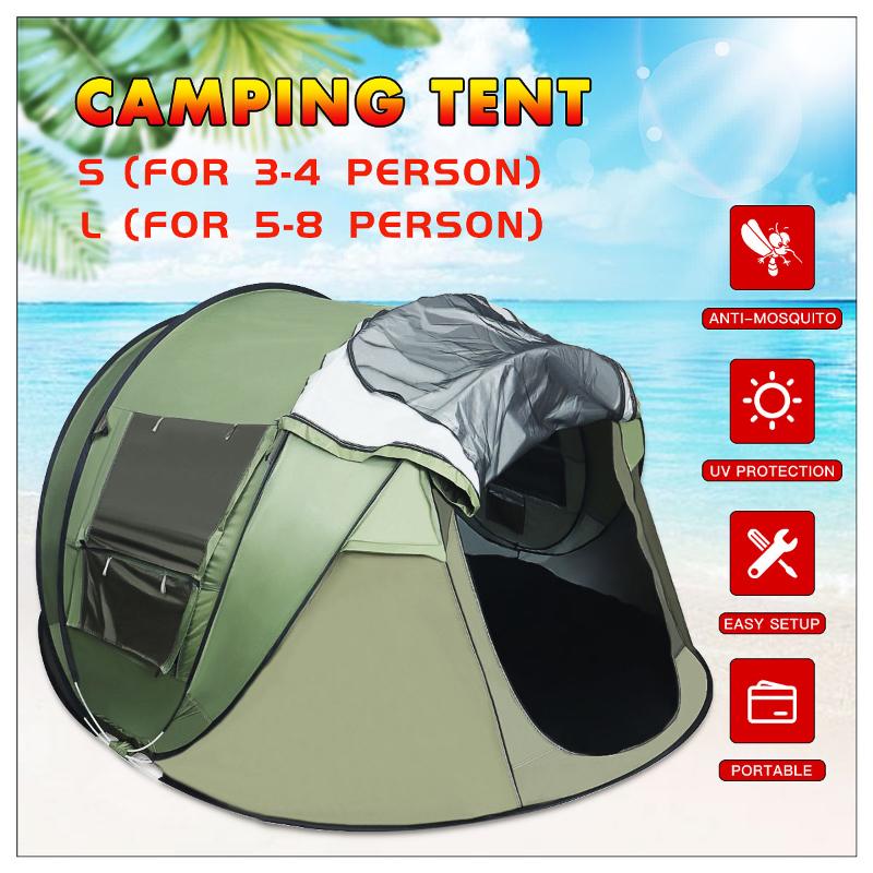 5-8 Person Automatic Camping Tent Easy Setup Tent Family Portable Outdoor Hiking Beach Waterproof Sun Protection Shelter
5-8 Person Automatic Camping Tent Easy Setup Tent Family Portable Outdoor Hiking Beach Waterproof Sun Protection Shelter