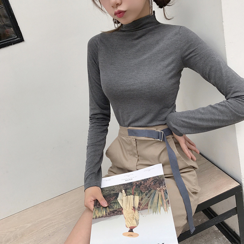 Spring Women T-Shirts solid Turtleneck Long Sleeve Tops Tees Charm Ladies Winter Bottoming Shirts Basic Fall Female Tshirts 201125, Light brown
Spring Women T-Shirts solid Turtleneck Long Sleeve Tops Tees Charm Ladies Winter Bottoming Shirts Basic Fall Female Tshirts 201125, Light brown
