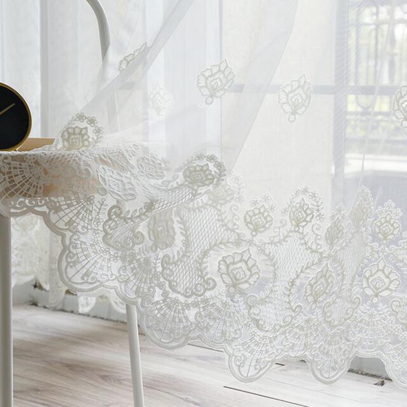 Korean Pure White Lace Embroidered Voile Curtain for Living room Bedroom Embroidered Sheer Tulle Window Treatment Panel AD324D31
Korean Pure White Lace Embroidered Voile Curtain for Living room Bedroom Embroidered Sheer Tulle Window Treatment Panel AD324D31
