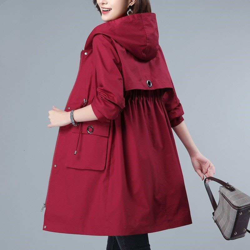 New Women Coat Casual Spring Outerwear Woman's Mid-length Fashion Hoodie Plus Size R791 6t93, Navy
New Women Coat Casual Spring Outerwear Woman's Mid-length Fashion Hoodie Plus Size R791 6t93, Navy