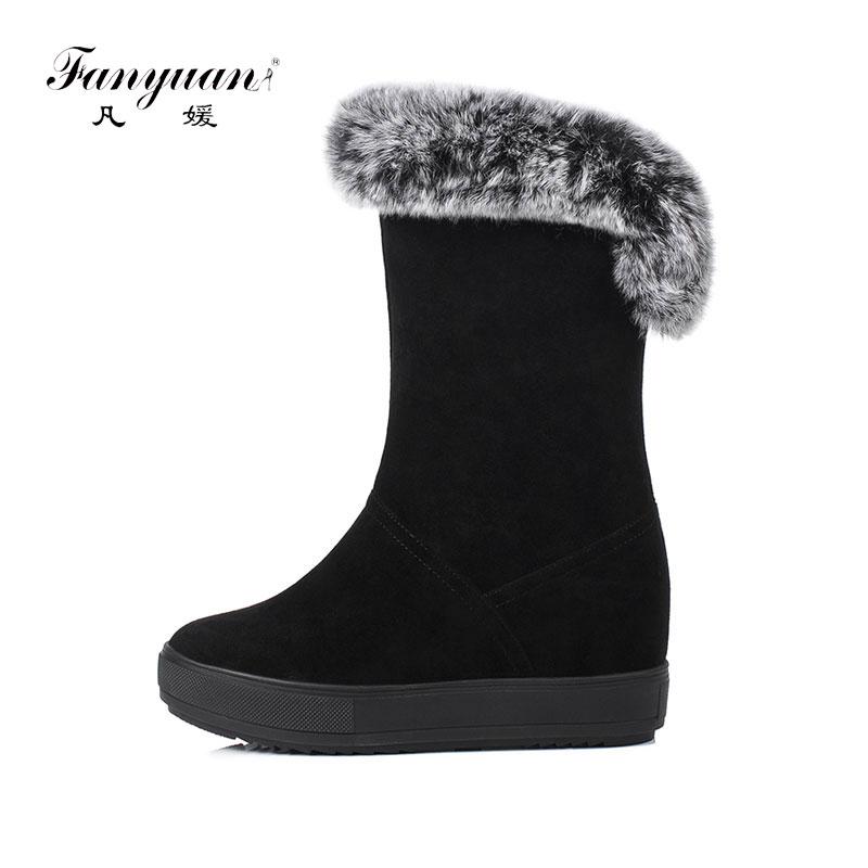 Fanyuan Solid Platform Mid-Calf Boots Comfort Slip-On fur Snow boots hair Height Increasing Winter women Warm shoes, Black
Fanyuan Solid Platform Mid-Calf Boots Comfort Slip-On fur Snow boots hair Height Increasing Winter women Warm shoes, Black