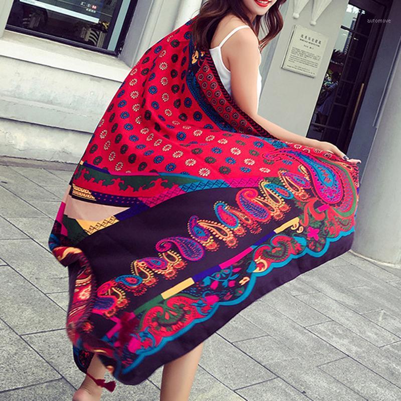 Women's Scarf Creative National Style Printed Spring And Autumn Long Section Silk Scarf Summer Beach Sunscreen Shawl Beach Towel1
Women's Scarf Creative National Style Printed Spring And Autumn Long Section Silk Scarf Summer Beach Sunscreen Shawl Beach Towel1