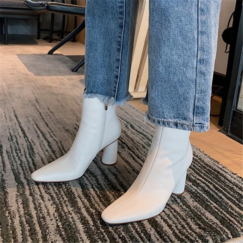 PXELENA Korean Office Lady Dress Party Ankle Boots Genuine Leather Strange High Heels Boots 2020 Autumn Winter Shoes Beige 40, Black autumn
PXELENA Korean Office Lady Dress Party Ankle Boots Genuine Leather Strange High Heels Boots 2020 Autumn Winter Shoes Beige 40, Black autumn