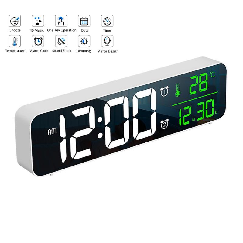 Other Clocks & Accessories Music LED Digital Alarm Clock Watch Table Temperature Date Display Desktop Mirror Snooze Home Decor
Other Clocks & Accessories Music LED Digital Alarm Clock Watch Table Temperature Date Display Desktop Mirror Snooze Home Decor