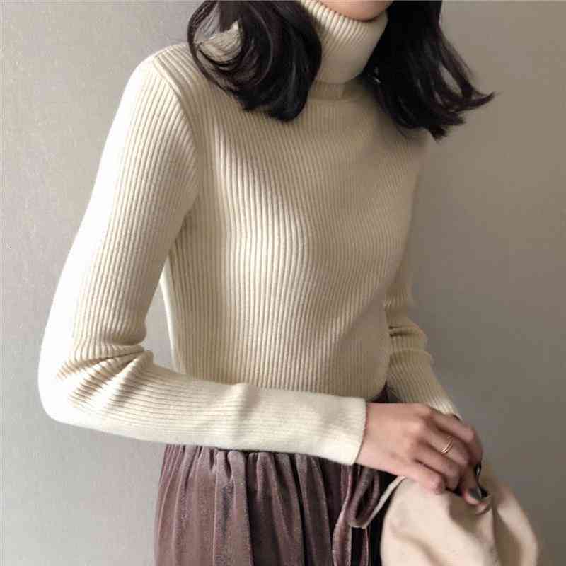 Autumn Winter Sweater Womens Slim-fit Turtleneck Top Woman Sweaters Femme Chandails Pull Hiver, White;black
Autumn Winter Sweater Womens Slim-fit Turtleneck Top Woman Sweaters Femme Chandails Pull Hiver, White;black