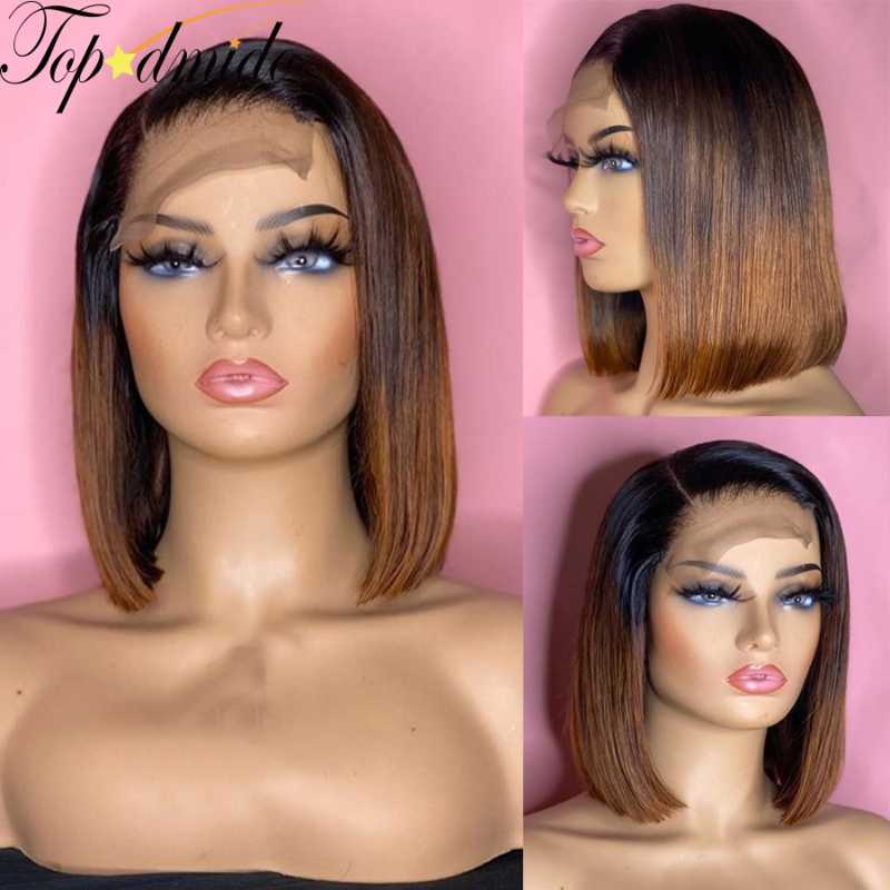 Lace Wigs TOPODMIDO 13x6 Ombre Color Short Bob Cut Front Human Hair Brazilian Remy 180 Density, Black;brown
Lace Wigs TOPODMIDO 13x6 Ombre Color Short Bob Cut Front Human Hair Brazilian Remy 180 Density, Black;brown
