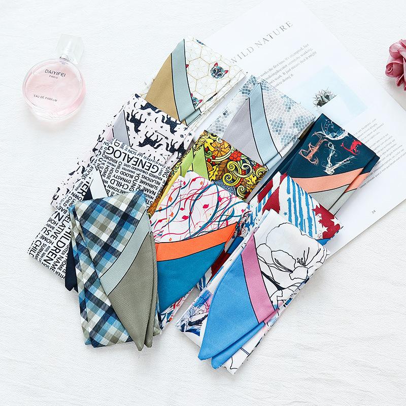 new arrived Multi-function printing small skinny scarf tied bag handle silk scarf ribbon ladies decorative headband small 
new arrived Multi-function printing small skinny scarf tied bag handle silk scarf ribbon ladies decorative headband small