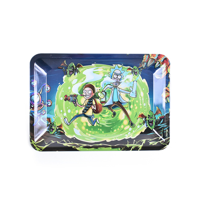 RAW Bob Marley Smoking Accessories Grinder 180*125*15mm Tobacco Rolling Metal Tray Handroller Roll Case Various Styles