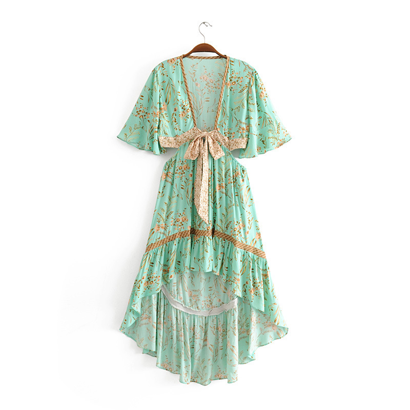 2021 New New Turquoise Tide Arches Hollow Bands Out Dressed on Ethnic Waist Woman Deep Floral Printing Short Swallowtail Sleeve 6gr6
2021 New New Turquoise Tide Arches Hollow Bands Out Dressed on Ethnic Waist Woman Deep Floral Printing Short Swallowtail Sleeve 6gr6