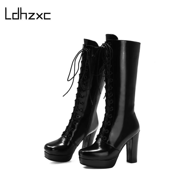 LDHZXC 2020 Sexy Nightclub High Boots Women Patent Leather mid calf Boots High Heels Platform Side Comfort Footwar Winter, Black
LDHZXC 2020 Sexy Nightclub High Boots Women Patent Leather mid calf Boots High Heels Platform Side Comfort Footwar Winter, Black