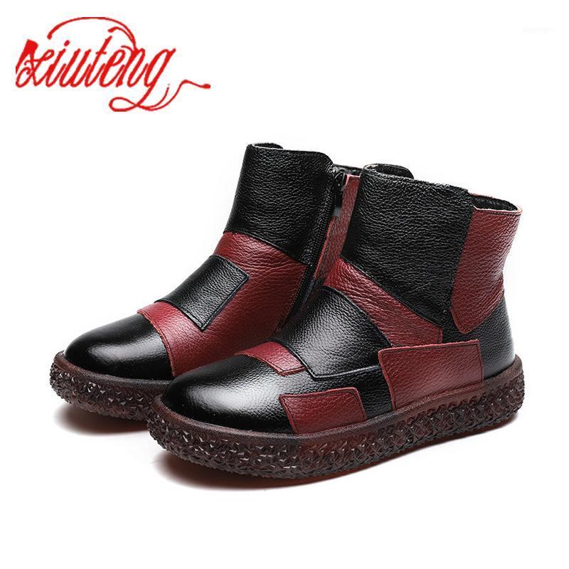 Xiuteng New Spring Soft Bottom Flat With Boots Casual Leather Handmade Stitching Women shoes Winter Round Toe Characteristic1, Black
Xiuteng New Spring Soft Bottom Flat With Boots Casual Leather Handmade Stitching Women shoes Winter Round Toe Characteristic1, Black