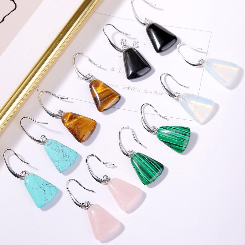 Fashion Trapezoid Geometric Natural Stone Drop Earrings For Women Korean Style Trendy Silver Color Copper Metal Dangle Earring
Fashion Trapezoid Geometric Natural Stone Drop Earrings For Women Korean Style Trendy Silver Color Copper Metal Dangle Earring