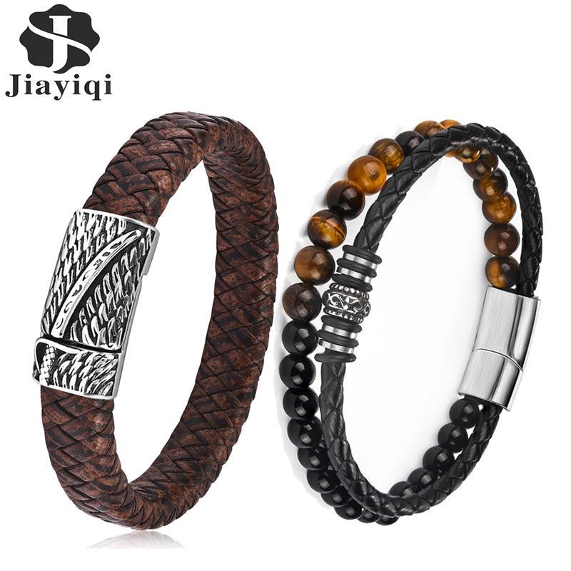 Vintage Brown Braided Leather Bracelet Katana Stainless Steel Magnetic Clasp Bangle for Men Fashion Male Jewelry Christmas Gift
Vintage Brown Braided Leather Bracelet Katana Stainless Steel Magnetic Clasp Bangle for Men Fashion Male Jewelry Christmas Gift