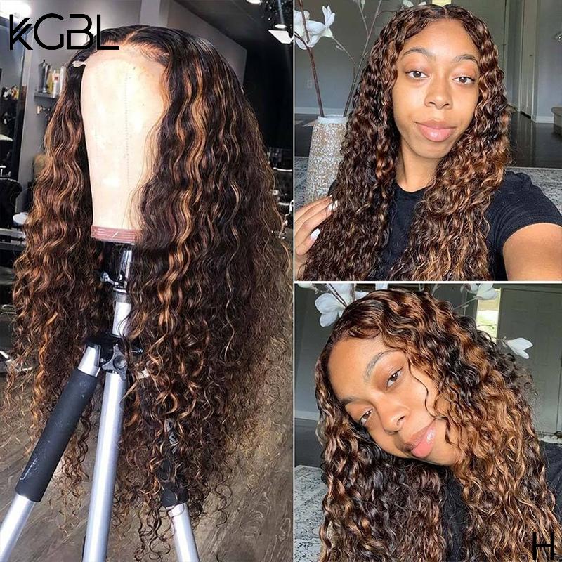 KGBL T-part Highlight Ombred Curly Lace Front Human Hair Wigs 8-24'' Brazilian Non-Remy Wigs With Baby Hair 150% Medium Ratio, Natural color curly
KGBL T-part Highlight Ombred Curly Lace Front Human Hair Wigs 8-24'' Brazilian Non-Remy Wigs With Baby Hair 150% Medium Ratio, Natural color curly