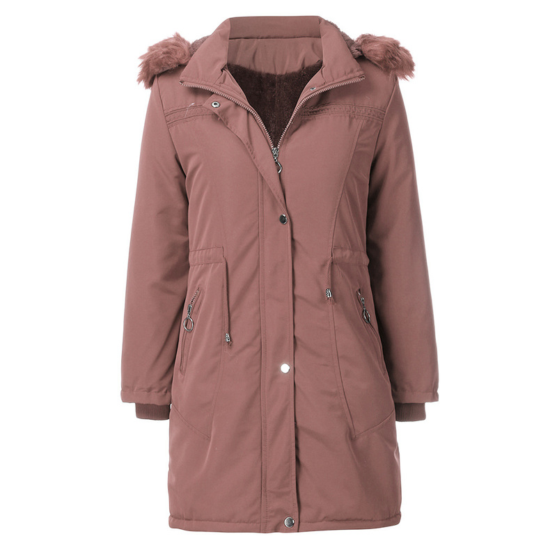 New Winter Women's Cotton Coat Big Fur Collar Hooded Cotton Suit Women Long and Medium Length Warm Plus Velvet Cotton Suit Women, Navy
New Winter Women's Cotton Coat Big Fur Collar Hooded Cotton Suit Women Long and Medium Length Warm Plus Velvet Cotton Suit Women, Navy