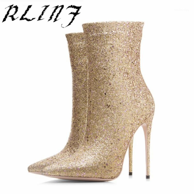 RLINF Sequin Ankle Boots 2020 Fashion Women Genuine Leather Autumn Winter Shoes High Heels Good Quality Back Zipper Pointed1, Gold
RLINF Sequin Ankle Boots 2020 Fashion Women Genuine Leather Autumn Winter Shoes High Heels Good Quality Back Zipper Pointed1, Gold