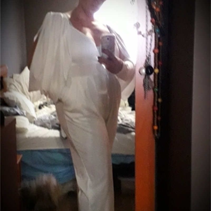 White Pink Elegant Wide Leg Women Jumpsuit Rompers Sexy V Neck Backless High Waist Long Sleeve Office Ladies Party Long Jumpsuit T200701