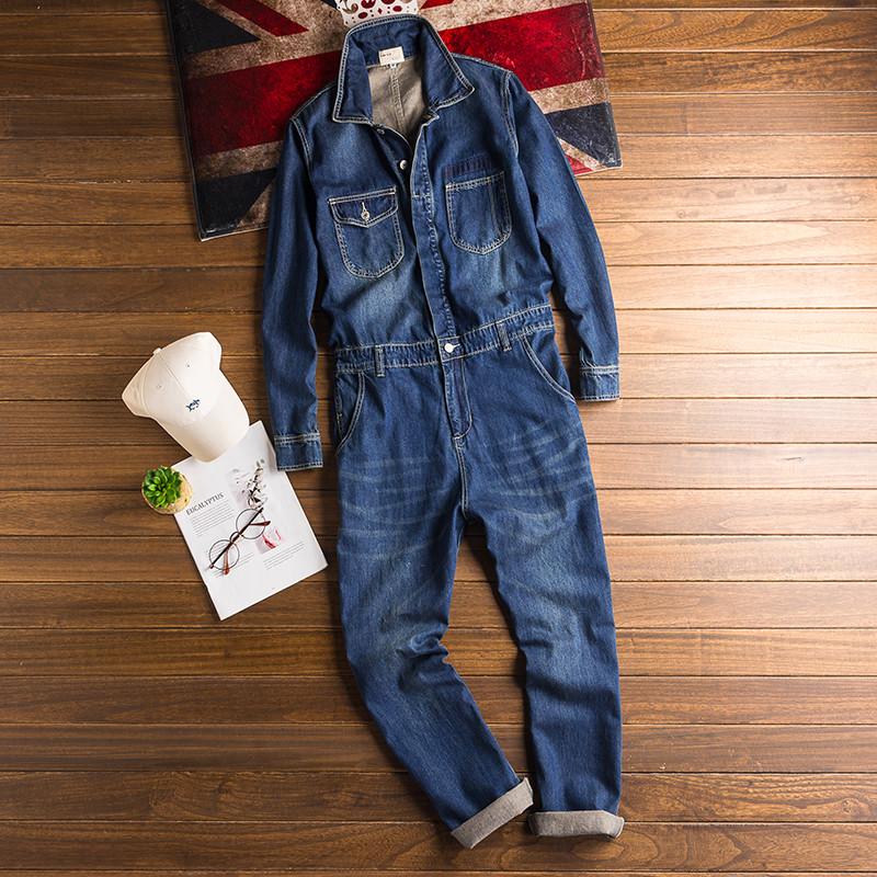 Spring and autumn men's jeans Japan and South Korea lapel long-sleeved jumpsuit blue jeans hip-hop overalls fashion pants
Spring and autumn men's jeans Japan and South Korea lapel long-sleeved jumpsuit blue jeans hip-hop overalls fashion pants