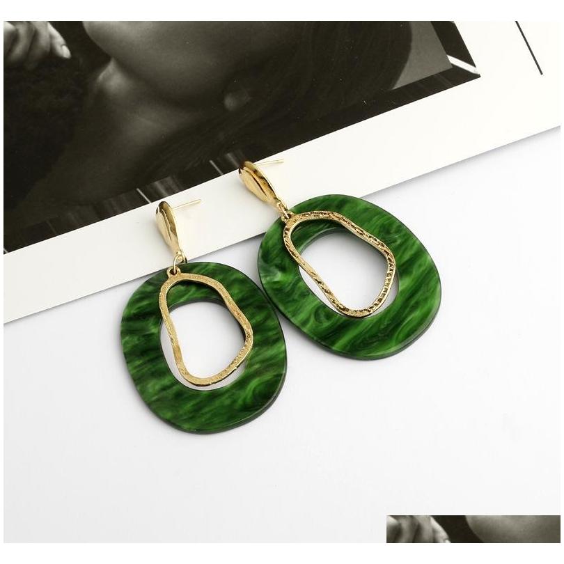 Dangle Chandelier Fashion Irregular Acrylic Earring For Women Geometric Hollow Out Statement Long Dangle Earrings Summer sqcEIL dhseller2010