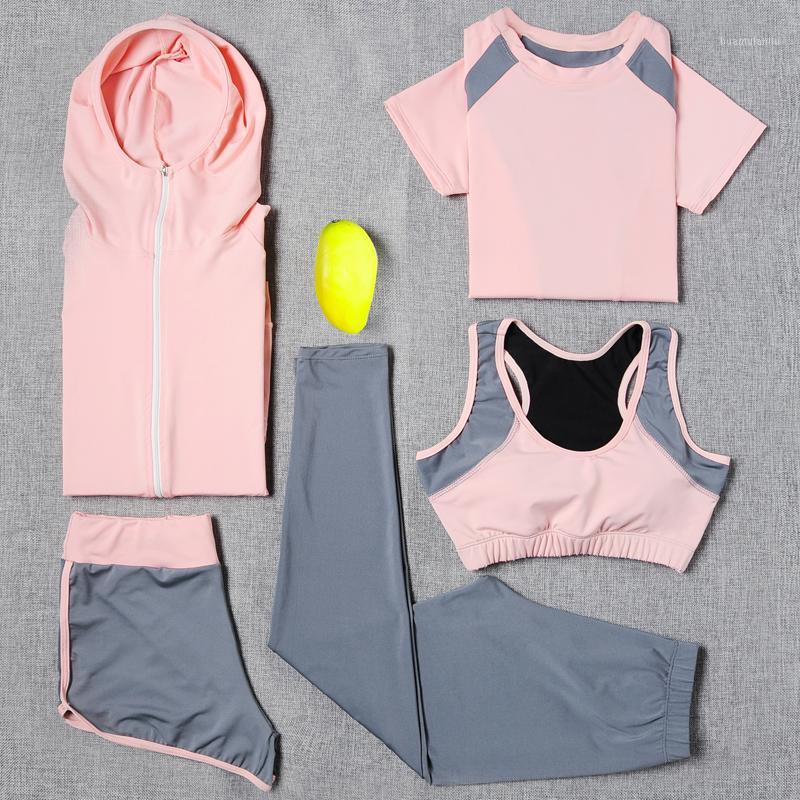 2018 Yoga Set Sport Jacket+Tights Pants+Short+Yoga Shirt+Sports Bras 5 Pieces Running Sportswear Tracksuit Fitness Gym Clothing1, Black and pink 01
2018 Yoga Set Sport Jacket+Tights Pants+Short+Yoga Shirt+Sports Bras 5 Pieces Running Sportswear Tracksuit Fitness Gym Clothing1, Black and pink 01