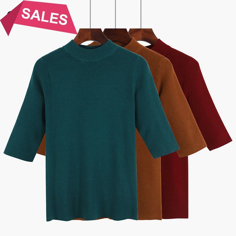 2021 New Spring Autumn Women Half Sleeves O-neck Slim Jumper Knitted Soft Female Pullover Sweater Top Amg1, Brown 2832
2021 New Spring Autumn Women Half Sleeves O-neck Slim Jumper Knitted Soft Female Pullover Sweater Top Amg1, Brown 2832