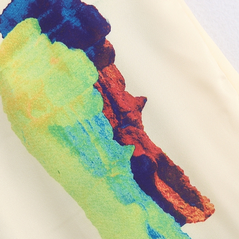 New Women popular colorful painting wide leg pants femme leisure zipper Trousers office lafy wear casual slim chic pants P603 201111