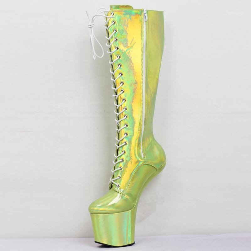 Unsiex big size Hologram Color Changing Crosshatch Illuminated knee high boots1, Green
Unsiex big size Hologram Color Changing Crosshatch Illuminated knee high boots1, Green