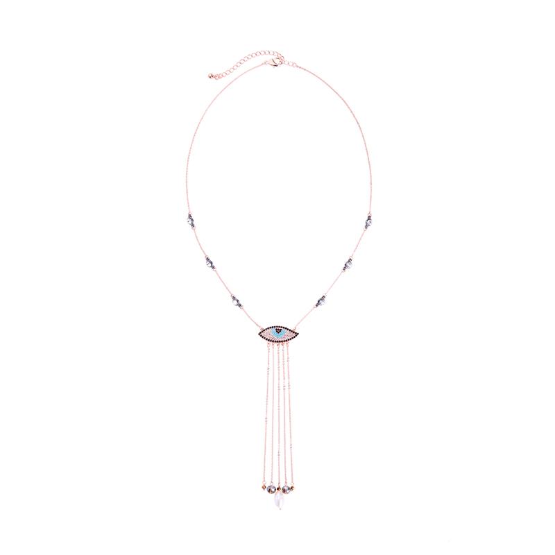 Ethnic Fashion Vintage Punk Necklace Crystal Long Gold Color Tassel Personality Charming Eye Handmade Drop Necklaces For Women
Ethnic Fashion Vintage Punk Necklace Crystal Long Gold Color Tassel Personality Charming Eye Handmade Drop Necklaces For Women