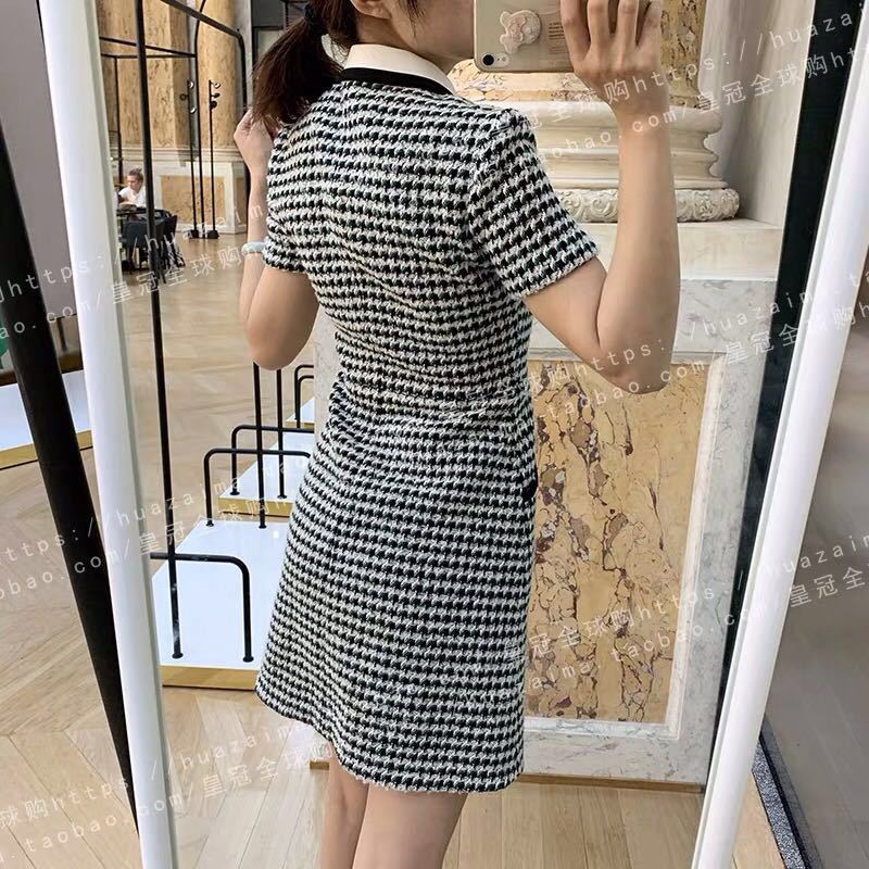 Woman knitted houndstooth jacket single breasted v neck fashion autumn winter clothes casual plaid outwear veste femme ropa 201019