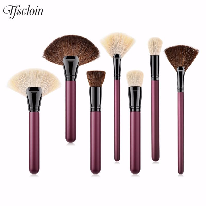 

Fashion 7Pcs Makeup Brushes Set Foundation Powder Eye Shadow Blush Blending Contour Brush Cosmetic Beauty Make Up Kabuki Brush