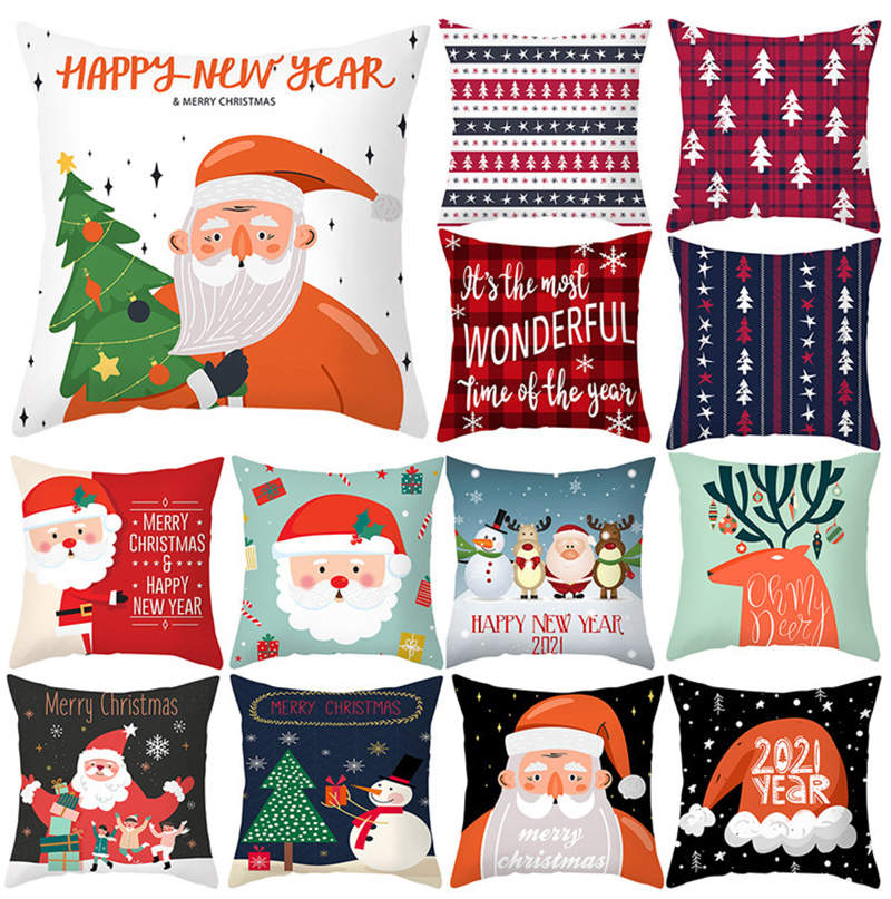Cartoon Santa Claus Elk 45*45CM Christmas Pillowcase 2021 Christmas Decor for Home Merry Christmas Ornament Navidad Xmas Gifts, Customize
Cartoon Santa Claus Elk 45*45CM Christmas Pillowcase 2021 Christmas Decor for Home Merry Christmas Ornament Navidad Xmas Gifts, Customize