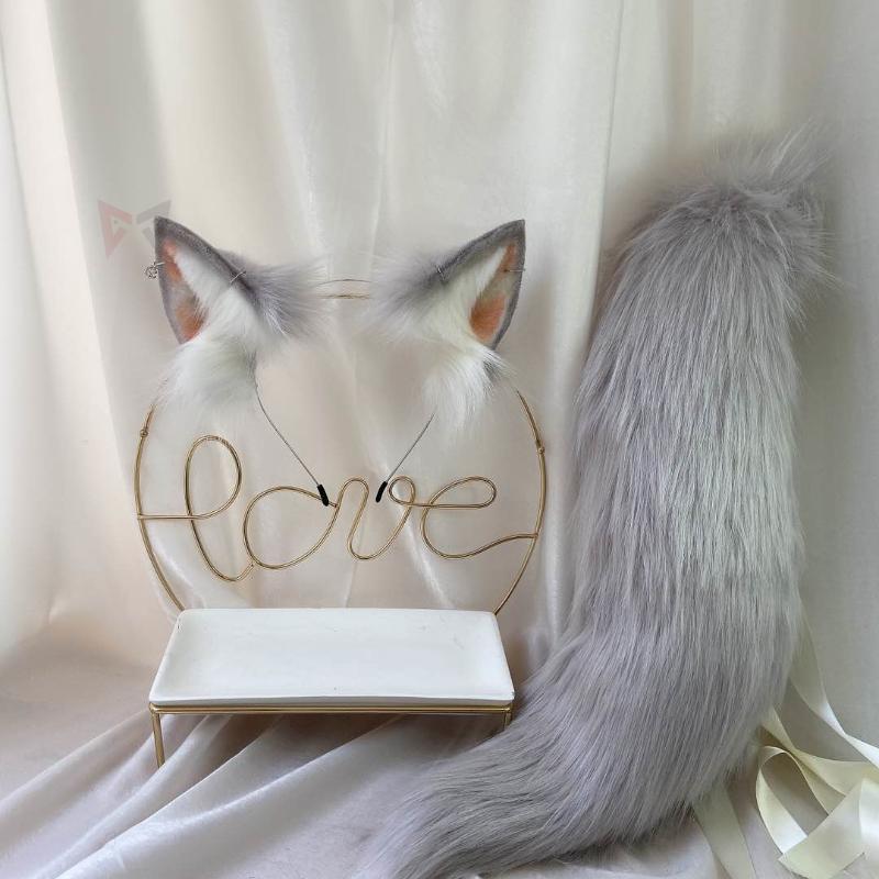 MMGG New Hand Made Gray Wolves Wolf Ears Hair Hoop Hairbands Headwear Earrings Tail For Girl Women High Quality
MMGG New Hand Made Gray Wolves Wolf Ears Hair Hoop Hairbands Headwear Earrings Tail For Girl Women High Quality