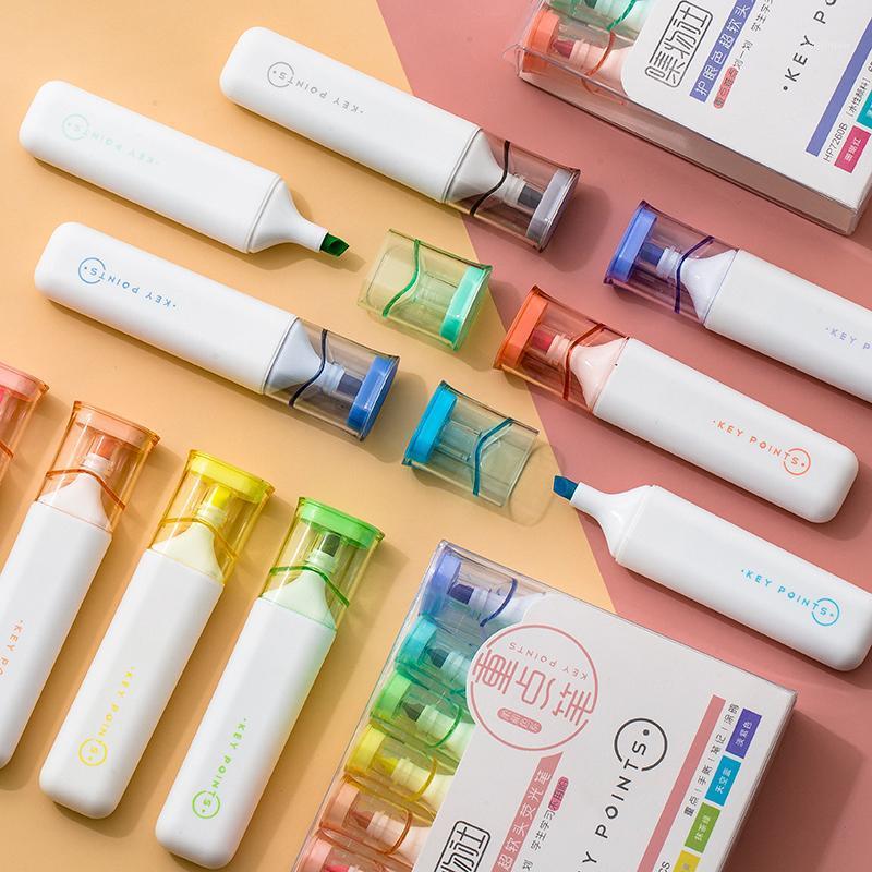 6pcs Key Points Highlighter Pens Set Brush Tip Fluorescent Mild Color Marker Liner Drawing Paint Art Office School Supplies F7641
6pcs Key Points Highlighter Pens Set Brush Tip Fluorescent Mild Color Marker Liner Drawing Paint Art Office School Supplies F7641