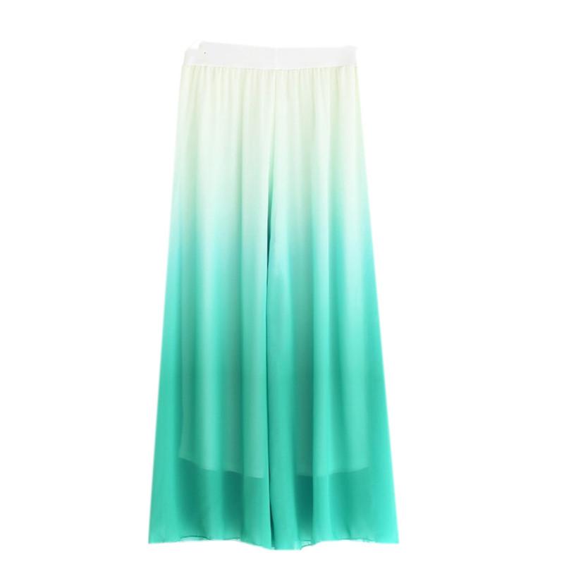 Stage Wear Wide Leg Dance Pants Women 2 Color Practice Dancer Loose Trouser Chiffon Double Layers Black Red