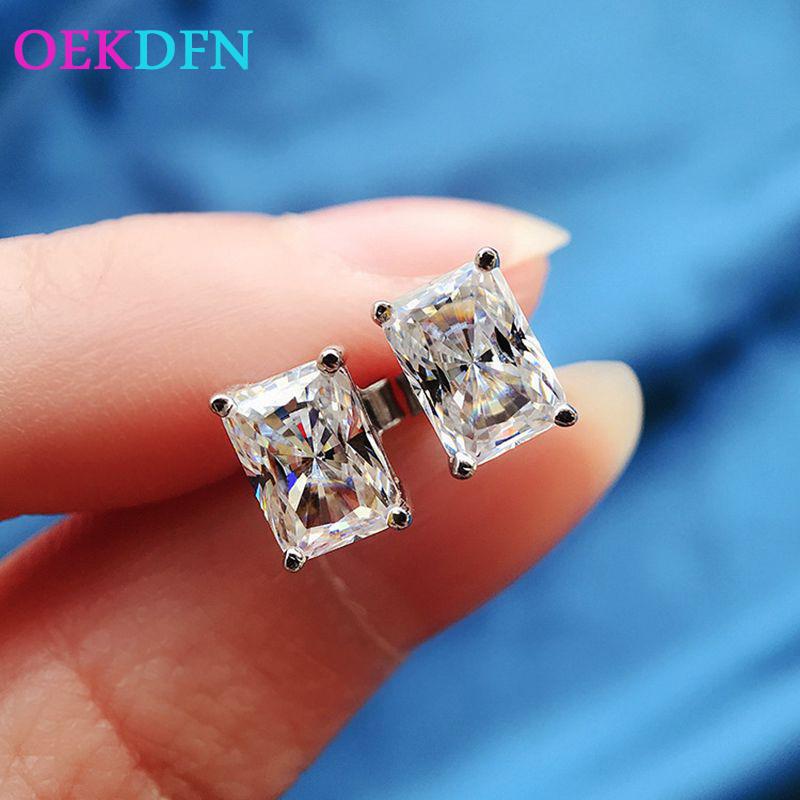 Stud OEKDFN 100% 925 Sterling Silver Earrings Princess Cut Created Moissanite Gemstone Wedding Ear Studs/Earrings Fine Jewelry
Stud OEKDFN 100% 925 Sterling Silver Earrings Princess Cut Created Moissanite Gemstone Wedding Ear Studs/Earrings Fine Jewelry