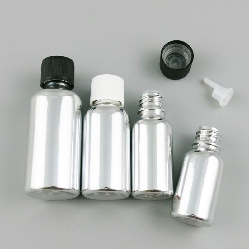 12 x New Design 5ml 10ml 20ml 30ml 50ml 100ml Refillable Silver Glass Bottle With Childproof Lids 1OZ Glass Cosmetic Container
12 x New Design 5ml 10ml 20ml 30ml 50ml 100ml Refillable Silver Glass Bottle With Childproof Lids 1OZ Glass Cosmetic Container