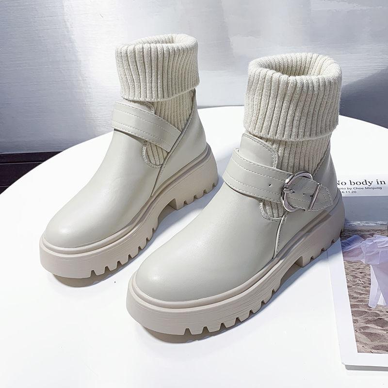 Autumn Winter Waterproof Fashion Women Boots 2020 New Thick-soled Boots British Style Plus Velvet Warm Ankle Female, Beige
Autumn Winter Waterproof Fashion Women Boots 2020 New Thick-soled Boots British Style Plus Velvet Warm Ankle Female, Beige