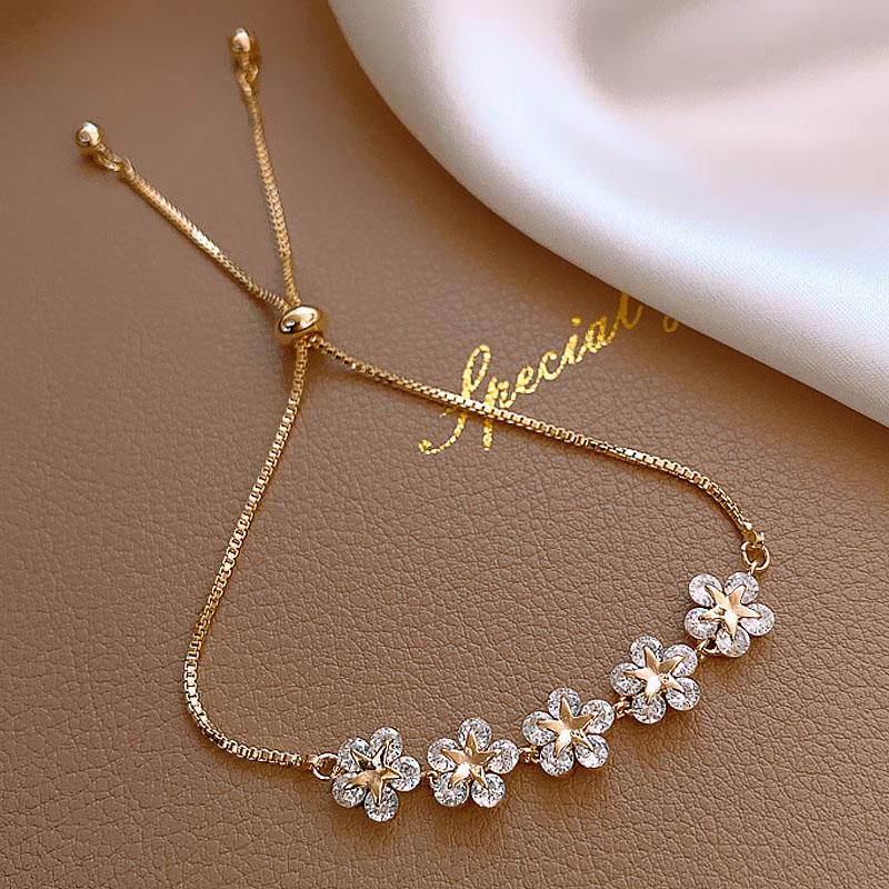 Luxury Elegant Flowers Gem Bracelet Bangles For Women Lady Party Jewelry Accessories Golden Adjustable Bracelets
Luxury Elegant Flowers Gem Bracelet Bangles For Women Lady Party Jewelry Accessories Golden Adjustable Bracelets