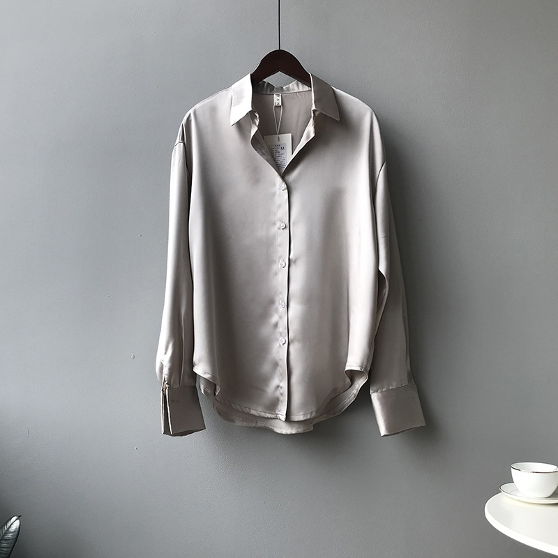 2021 New Chic Casual Loose Poplin Female Temperamen Silk Blouse Shirt Women Elegant Korean Solid Color Oversize Top Rte7, Black
2021 New Chic Casual Loose Poplin Female Temperamen Silk Blouse Shirt Women Elegant Korean Solid Color Oversize Top Rte7, Black