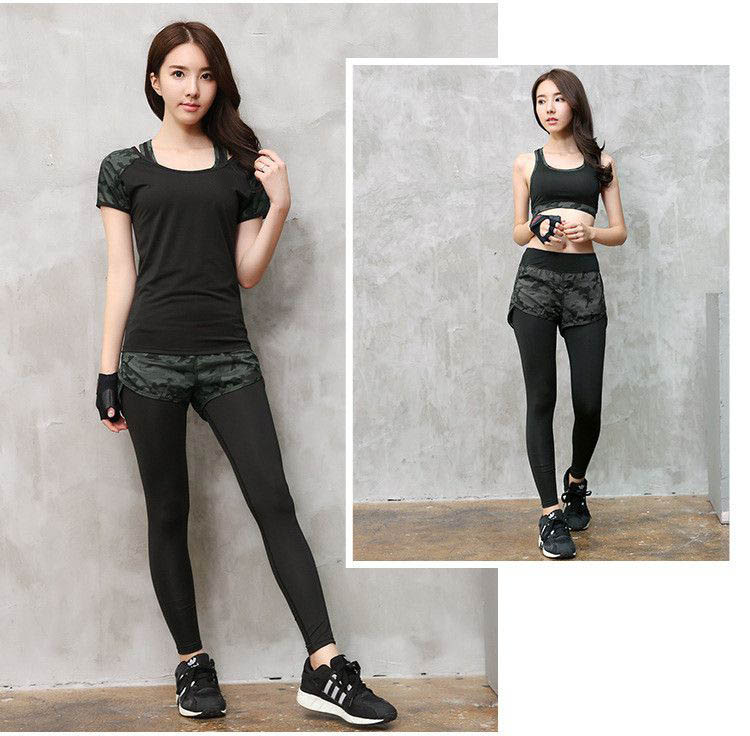 Fitness yoga clothes women's personal leisure gym quick-drying clothes fake two-piece pants sports three-piece suit four seasons running clo, Black
Fitness yoga clothes women's personal leisure gym quick-drying clothes fake two-piece pants sports three-piece suit four seasons running clo, Black