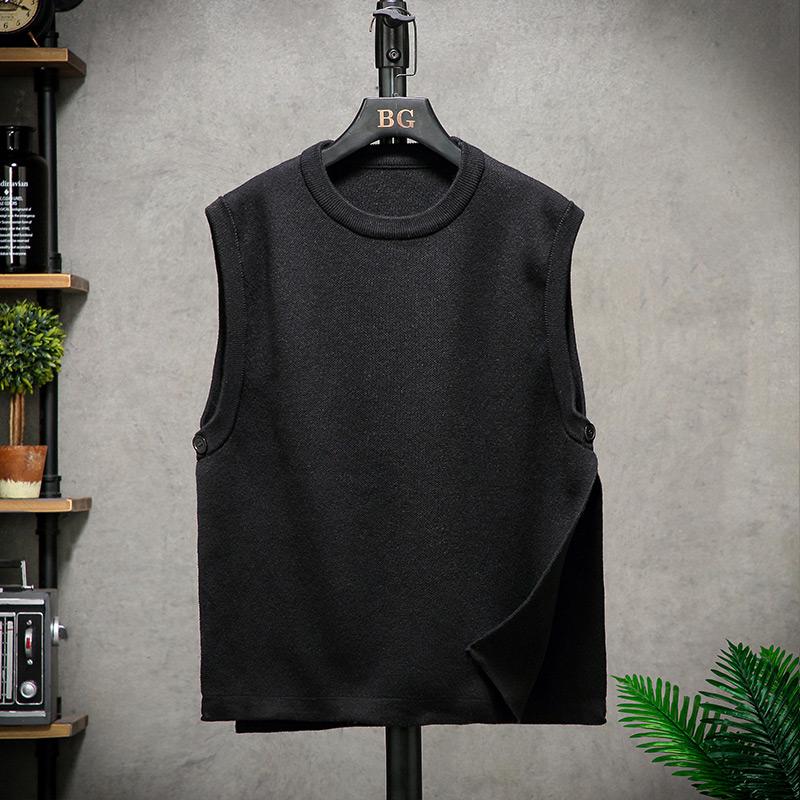 Winter Solid Sweater Vest Men New Fashion Side Split O-Neck Sleeveless Vests Simple All Match Knitted Pullovers Men Clothing 3XL, Black
Winter Solid Sweater Vest Men New Fashion Side Split O-Neck Sleeveless Vests Simple All Match Knitted Pullovers Men Clothing 3XL, Black